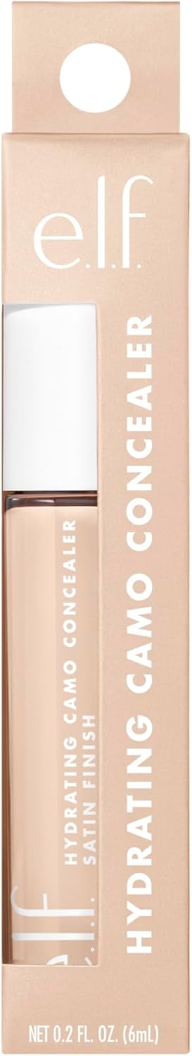 E.l.f. Hydrating Camo Concealer, Covers Blemishes & Under - Eye Circles, Full - Coverage & Delivers A Satin Finish, Vegan & Cruelty - Free, Fair Beige - MeStore - Elf