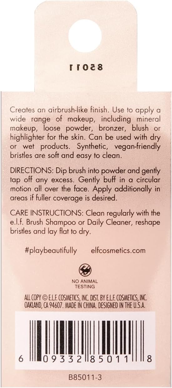 E.l.f. Kabuki Face Brush, Travel - Sized Makeup Brush For Precise & Controlled Application On - The - Go, Vegan & Cruelty - Free - MeStore - Elf