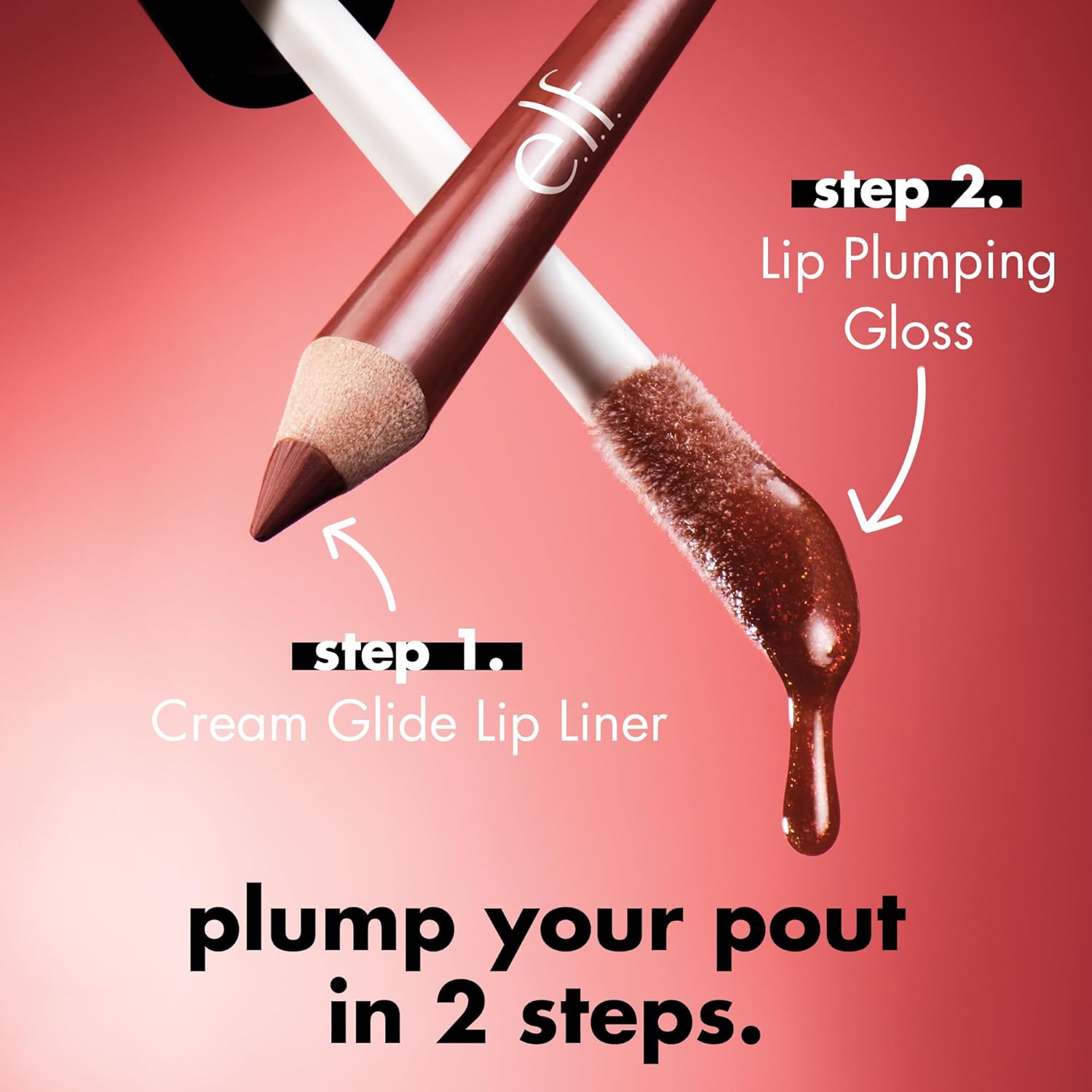Elf Lip Plumping Gloss High Shine Sheer Color Hydrates & Creates Fuller Lips With Vitamin E Vegan & Cruelty Free Mocha Twist - MeStore - Elf