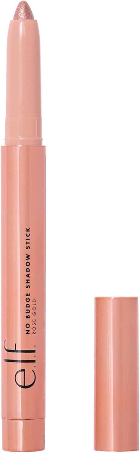 E.l.f. No Budge Shadow Stick, Long - Lasting Cream Eyeshadow Stick For High - Pigment, Metallic Color, Vegan & Cruelty - Free, Rose Gold - MeStore - Elf