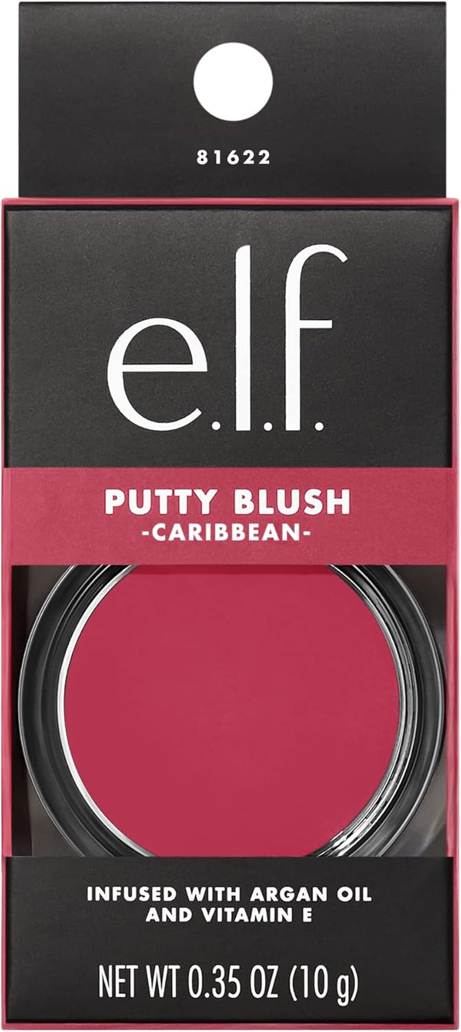 E.l.f. Putty Blush, Creamy & High - Pigment Formula For A Natural Glow, Delivers A Semi - Matte & Powder Finish, Vegan & Cruelty - Free, Caribbean - MeStore - Elf
