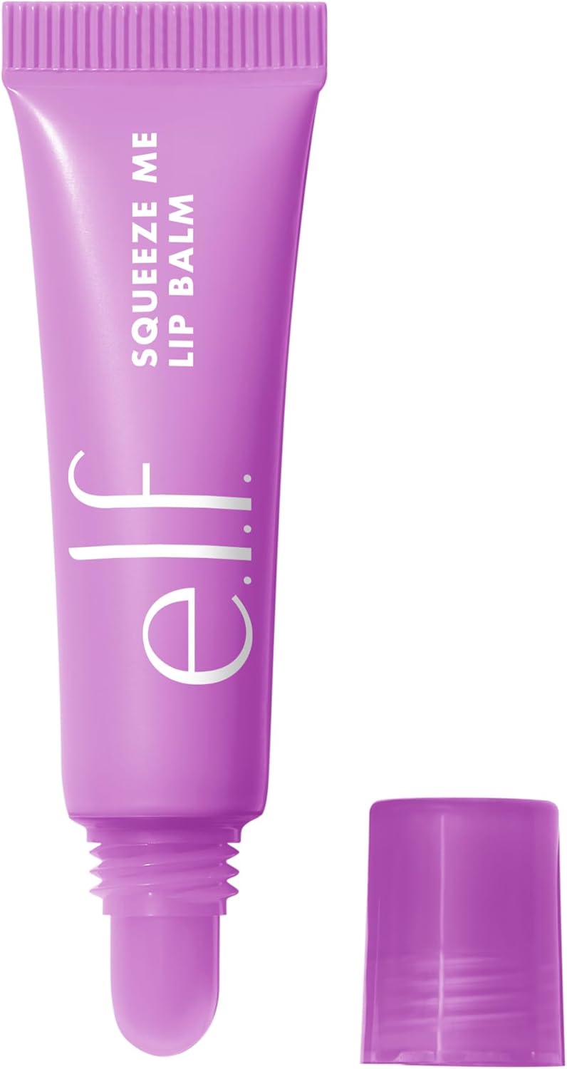 E.l.f. Squeeze Me Lip Balm, Moisturizing Lip Balm For A Sheer Tint Of Color, Infused With Hyaluronic Acid, Vegan & Cruelty - free, Grape - MeStore - Elf