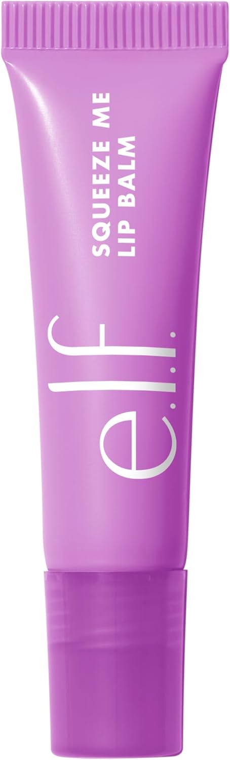 E.l.f. Squeeze Me Lip Balm, Moisturizing Lip Balm For A Sheer Tint Of Color, Infused With Hyaluronic Acid, Vegan & Cruelty - free, Grape - MeStore - Elf