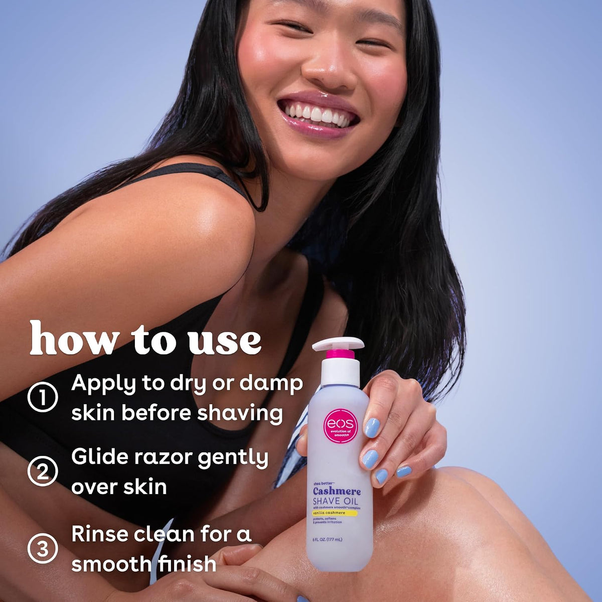 EOS Cashmere Skin Collection Shave Oil- Vanilla Cashmere Scented 6oz. - MeStore - EOS