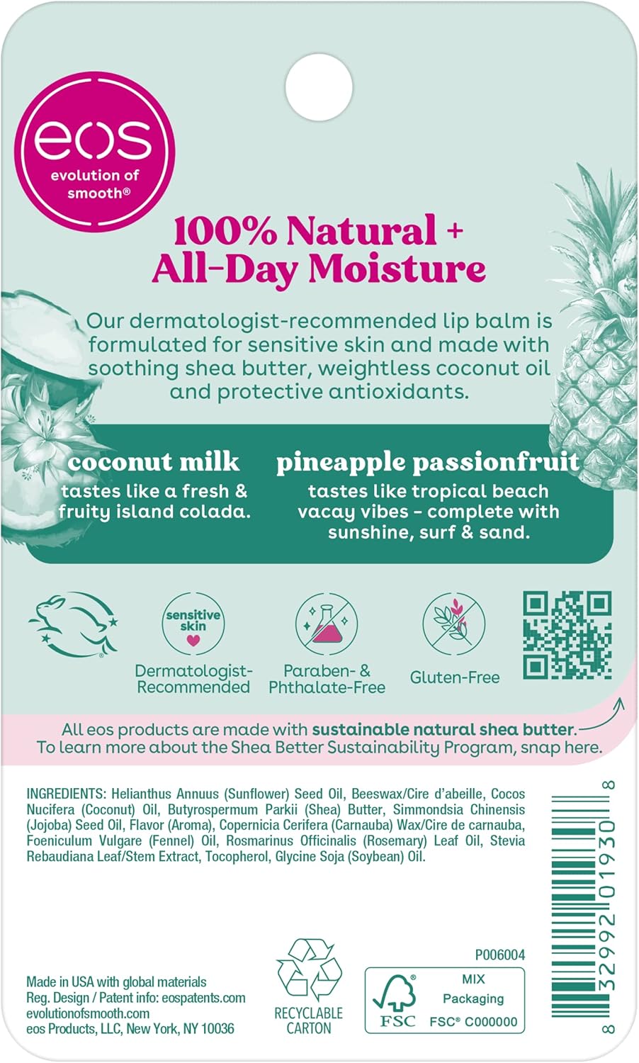 EOS Coconut Milk & Pineapple Passionfruit 2 - Pack Sticks - MeStore - EOS
