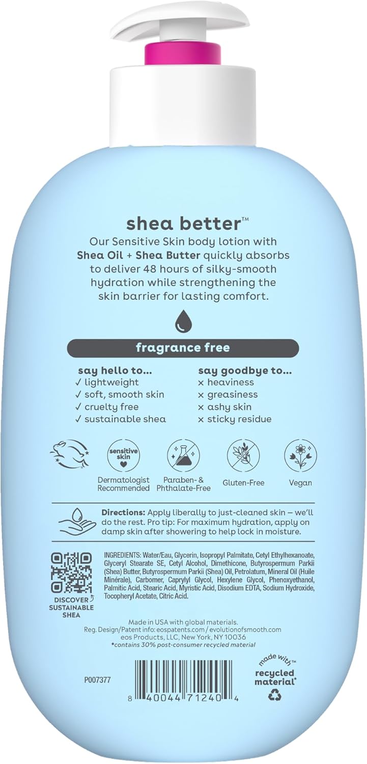 EOS Shea Better Body Lotion 16oz Fragrance Free - MeStore - EOS