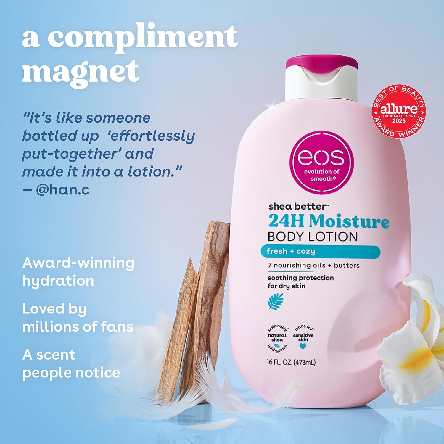 EOS Shea Better Body Lotion fresh + cozy 16oz - MeStore - EOS