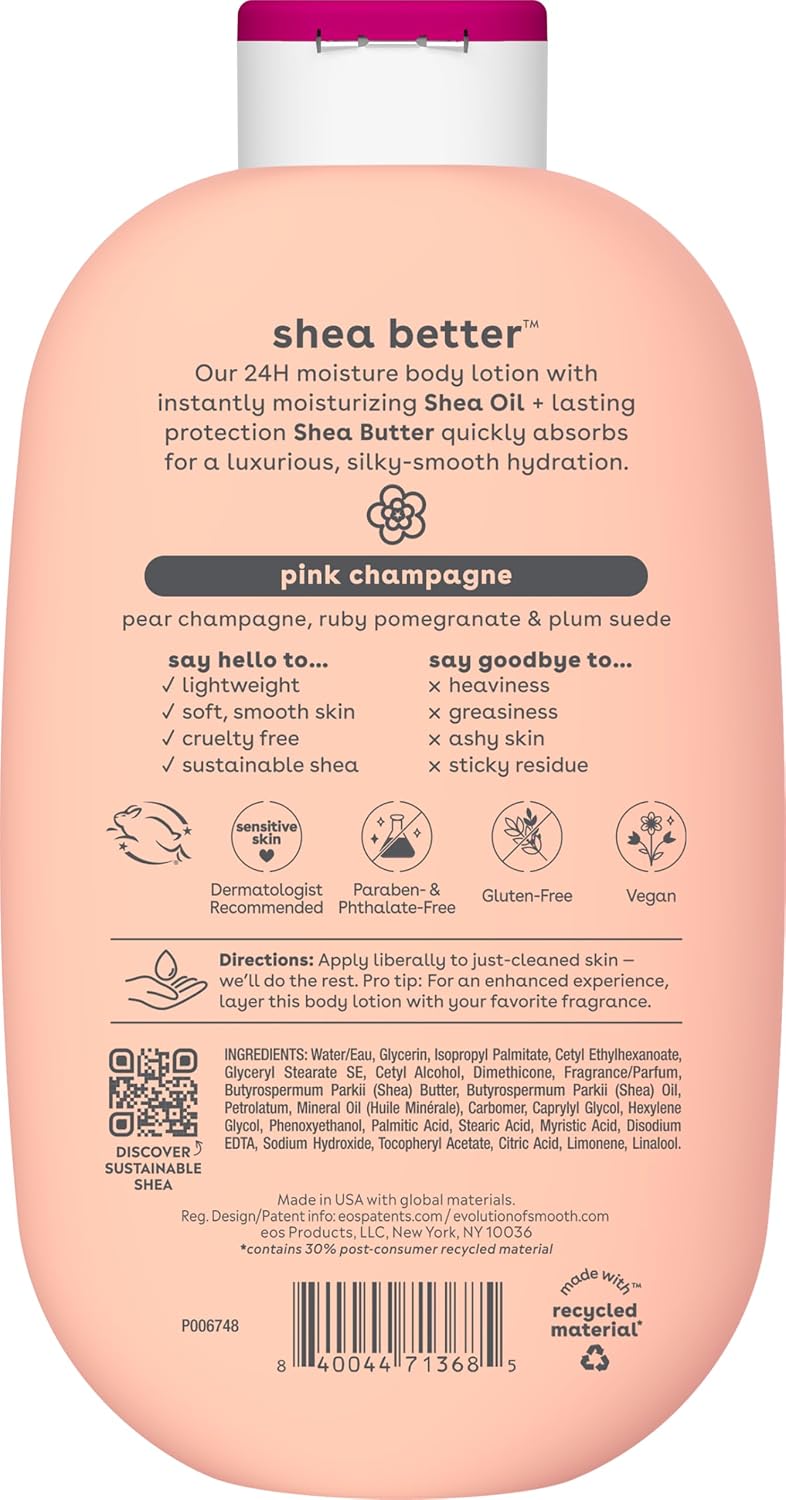 EOS Shea Better Body Lotion pink champagne 16oz - MeStore - EOS
