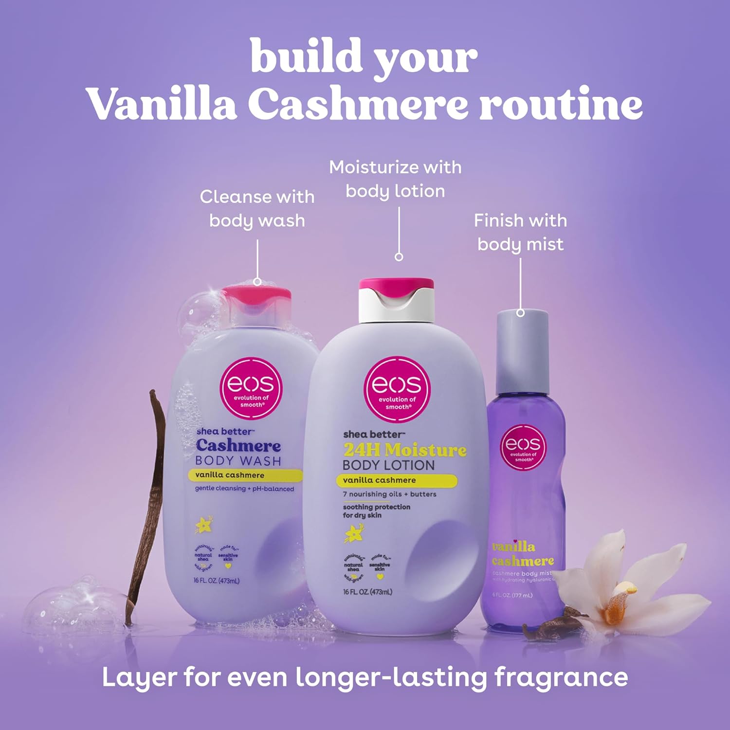 EOS Shea Better Body Lotion , vanilla cashmere 16oz - MeStore - EOS