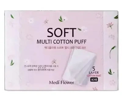 Medi Flower Soft Multi Cotton Puff (5 layers)