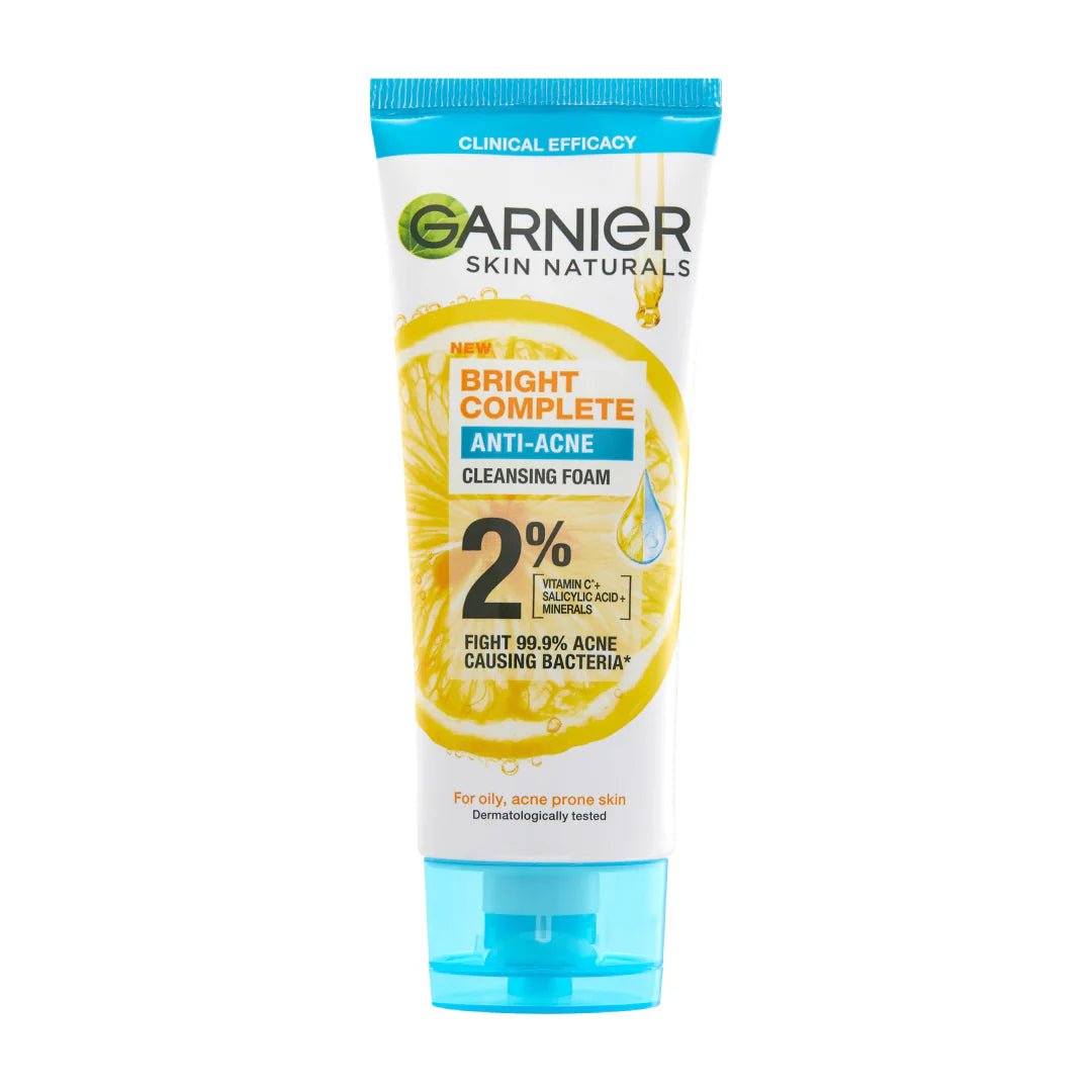 Garnier Bright anti acne - 2% & vit c salicylic +mineral Face scrub - 100 ml - MeStore - Garnier