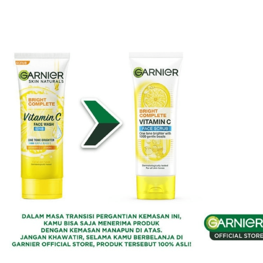 Garnier bright complete vitamin c face scrub - 100ml - MeStore - Garnier