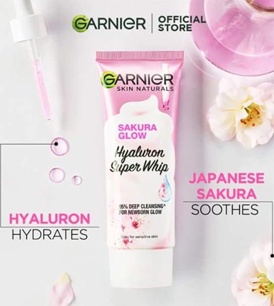 Garnier Sakura Glow ceramide super whip - 100ml - MeStore - Garnier