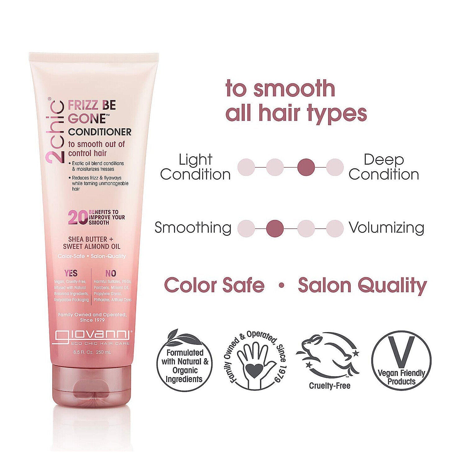 Giovanni 2chic Frizz Be Gone Conditioner 8.5oz - MeStore - Giovanni