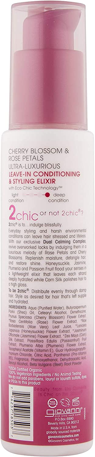 Giovanni 2chic Ultra - luxurious Leave - in Conditioner. & Styl. Elixir 118ml - MeStore - Giovanni