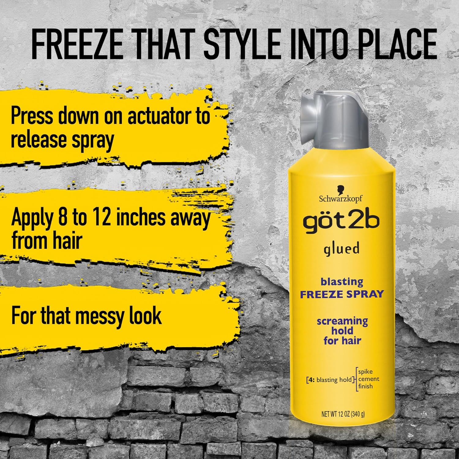 Got2b Glued Blasting Freeze Hairspray Aero 6 - 12 oz - MeStore - Got2B