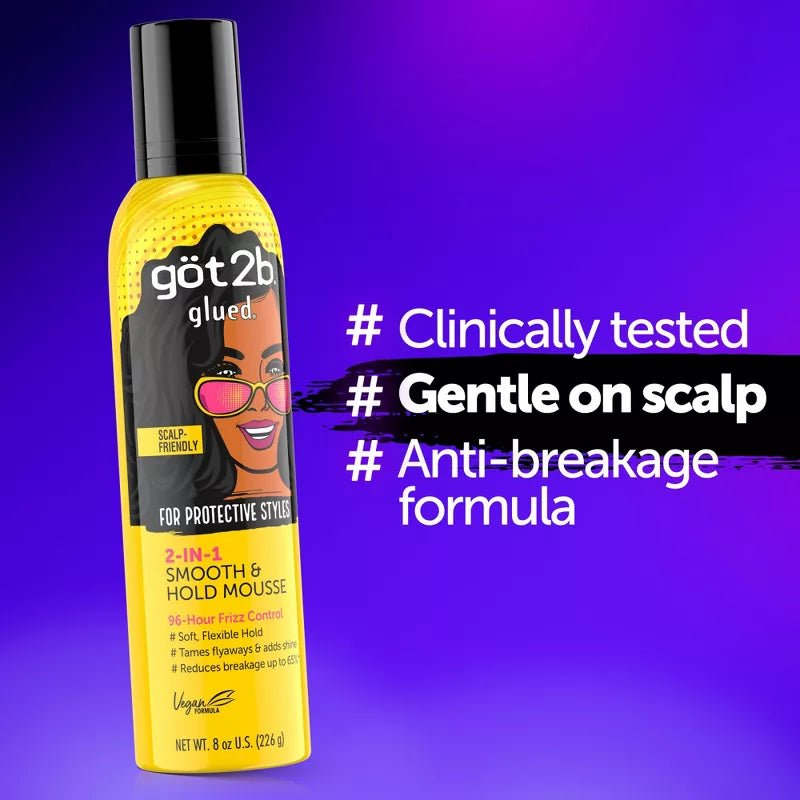 Got2b Glued Smooth & Hold Mousse 6 - 8oz - MeStore - Got2B