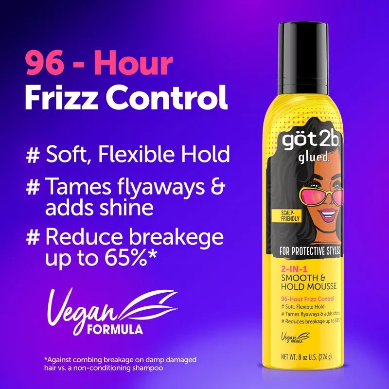 Got2b Glued Smooth & Hold Mousse 6 - 8oz - MeStore - Got2B