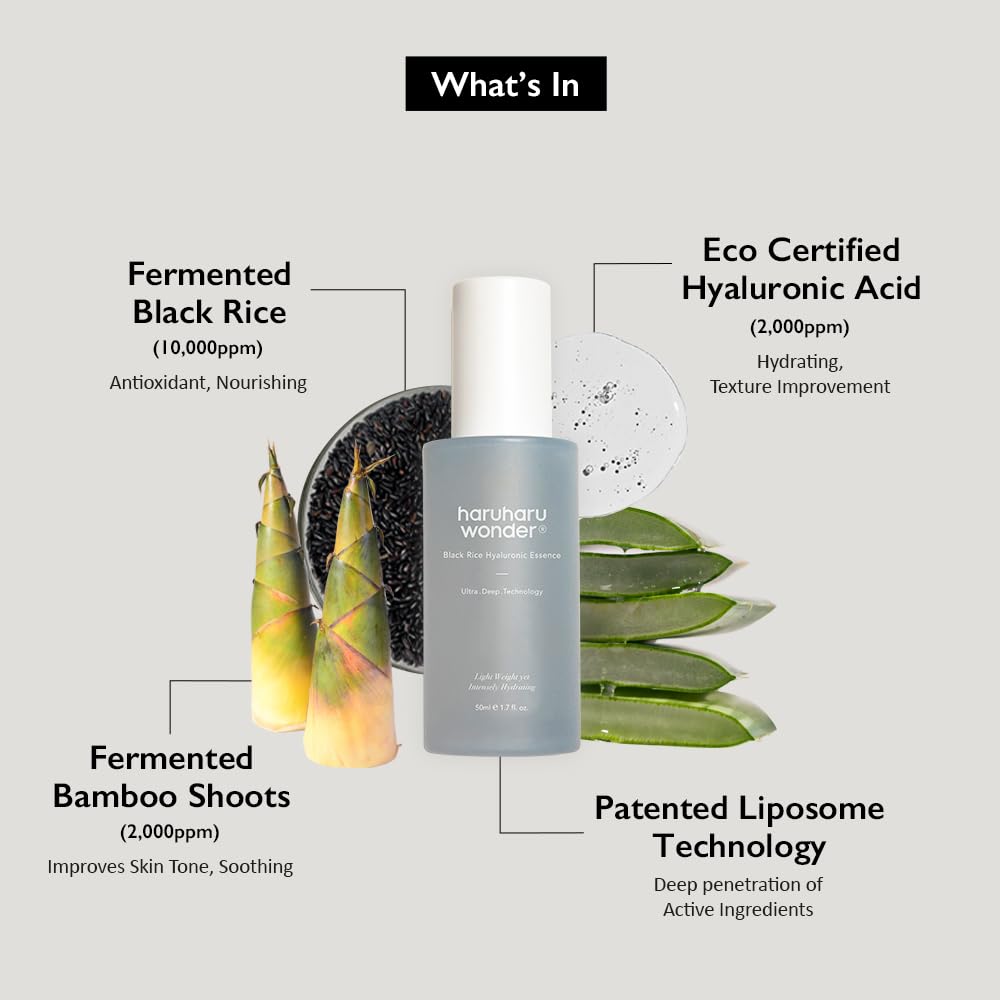 Haruharu wonder Black Rice Hyaluronic Essence 50ml - MeStore - Haruharu Wonder