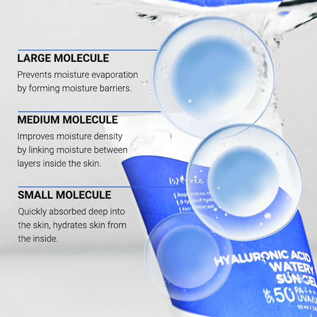 Isntree-hyaluronic ACID Watery Sun Gel 50ML - MeStore - IsNtree