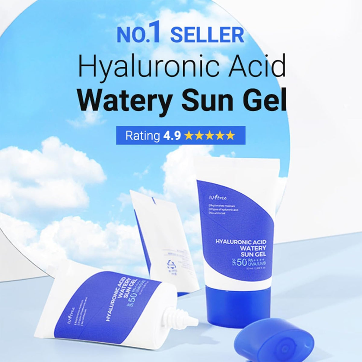 Isntree-hyaluronic ACID Watery Sun Gel 50ML - MeStore - IsNtree