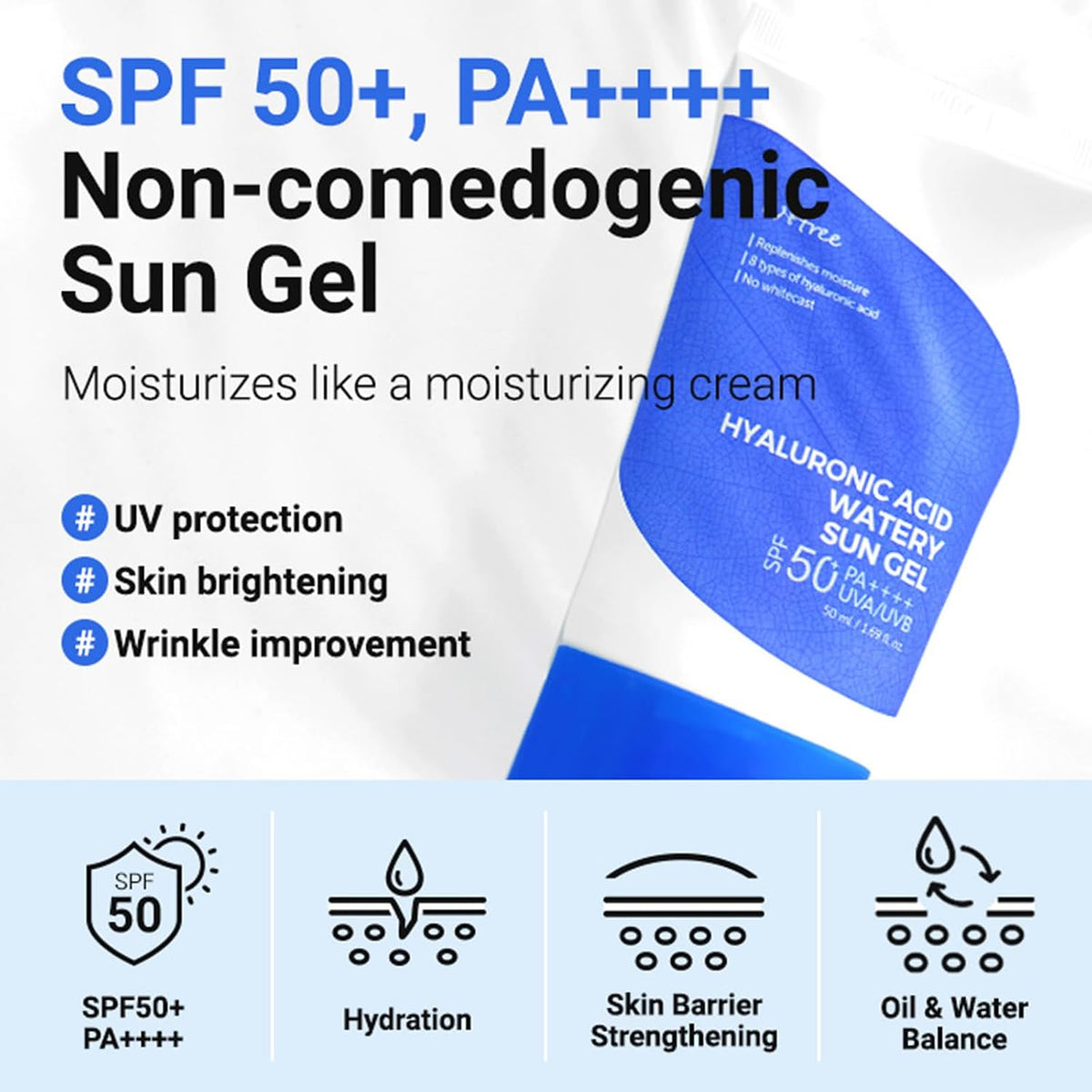 Isntree-hyaluronic ACID Watery Sun Gel 50ML - MeStore - IsNtree