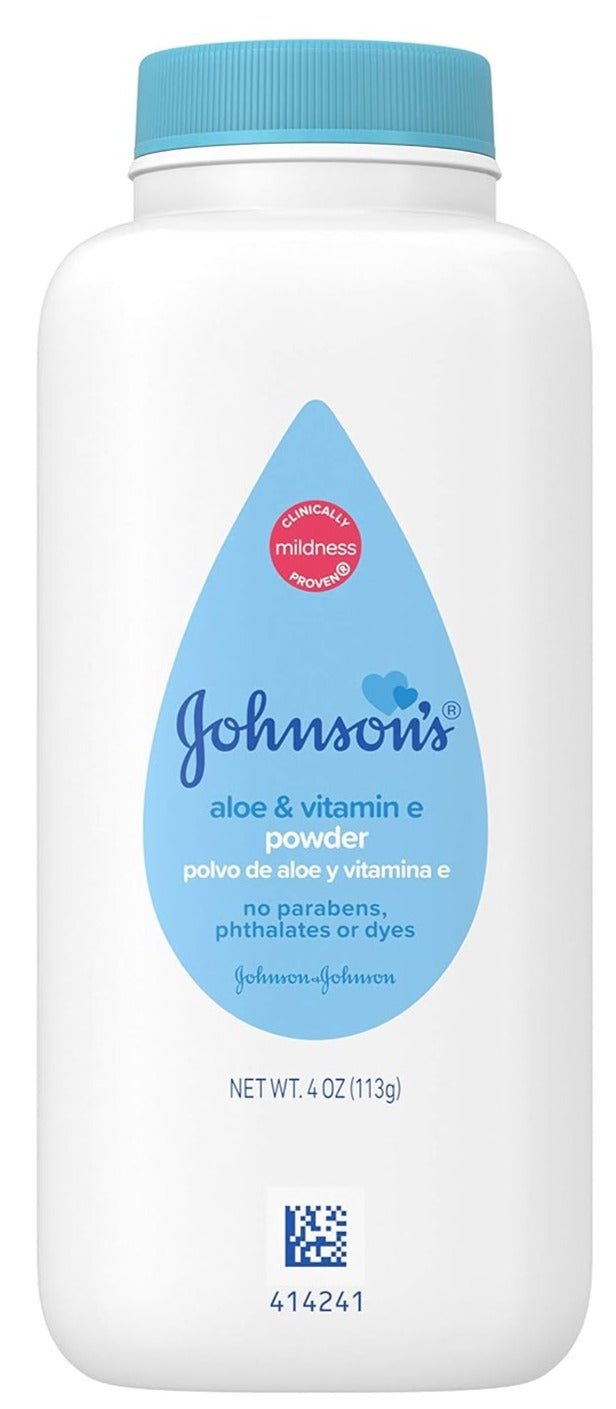 Johnson - Aloe & Vitamin E with natural cornstarch (113g) 4 oz - MeStore - Johnson's