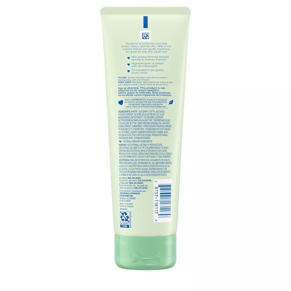 Johnson's Baby Creamy Body Oil with Aloe & Vitamin E for Delicate Skin, Hypoallergenic - 8 fl oz - MeStore - Johnson's