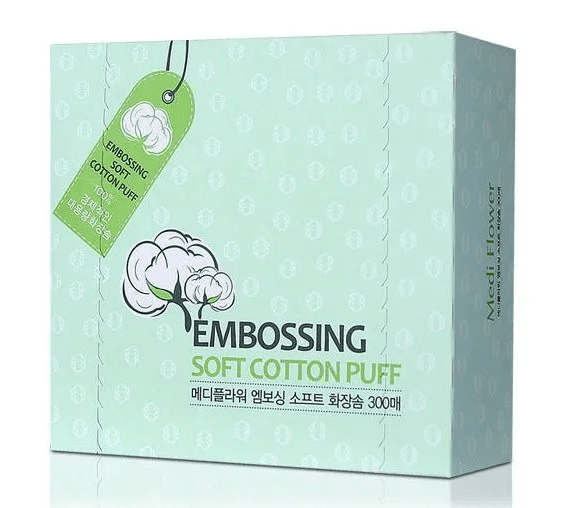 Medi Flower Embossing Soft Cotton Puff - MeStore - Medi Flower