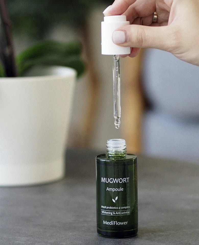 Medi Flower Mugwort Ampoule Whitening & Anti - Wrinkle 50ml - MeStore - Medi Flower