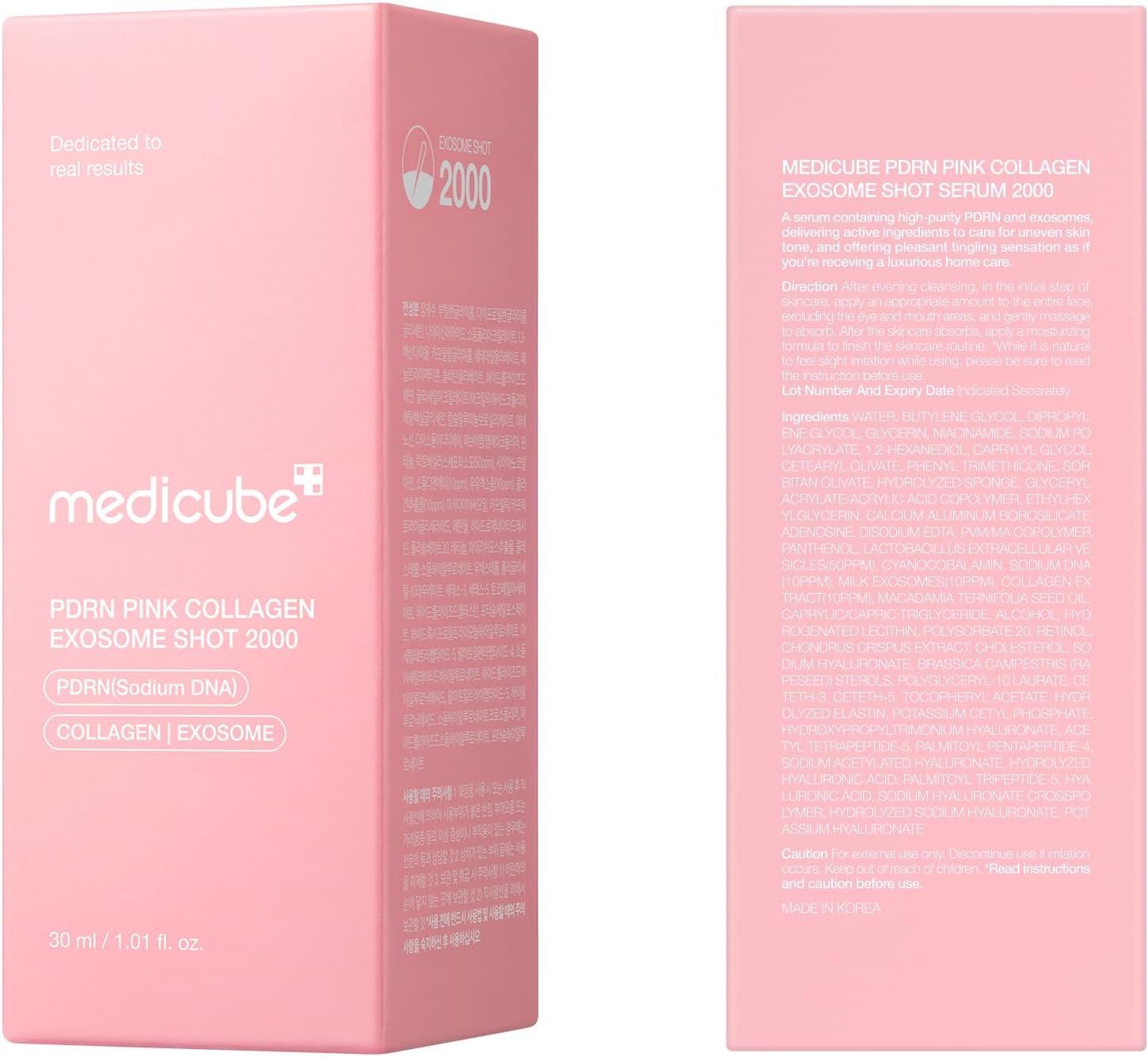 MEDICUBE - PDRN PINK EXOSOME SHOT SERUM 2000 30ml - MeStore - MEDICUBE