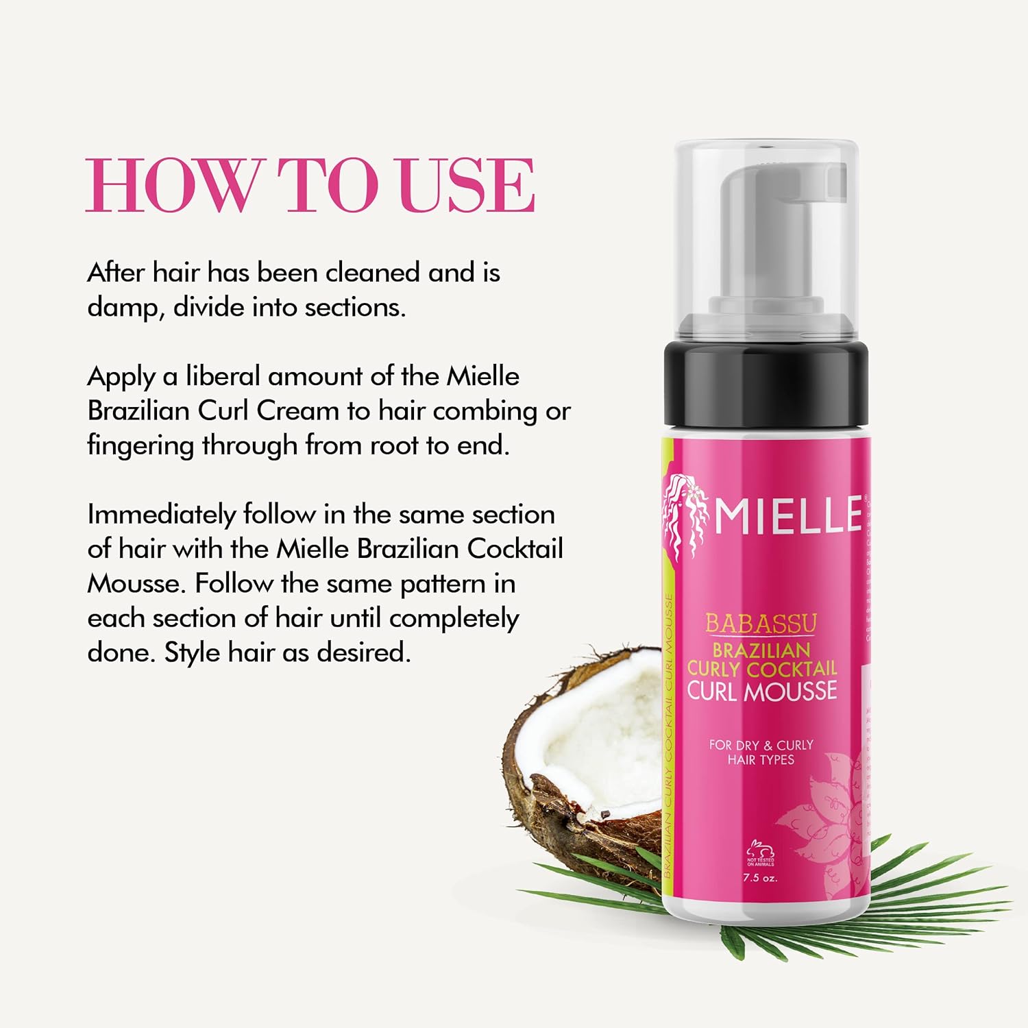 MIELLE ORGANICS - BRAZILIAN STYLING MOUSSE - 7.5 OZ - MeStore - Mielle Organics