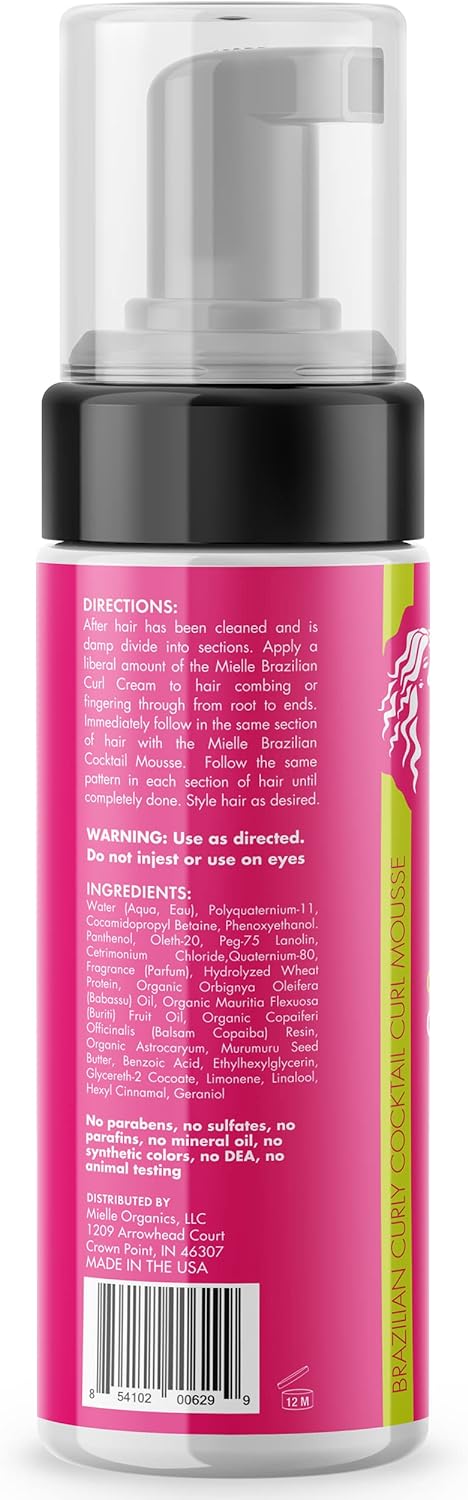 MIELLE ORGANICS - BRAZILIAN STYLING MOUSSE - 7.5 OZ - MeStore - Mielle Organics