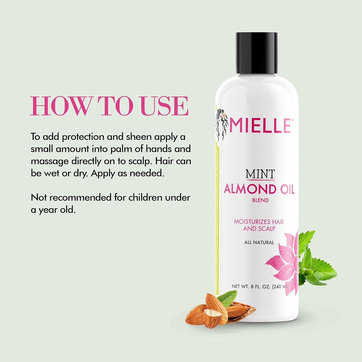 MIELLE ORGANICS - MINT ALMOND OIL - 8 OZ - MeStore - Mielle Organics