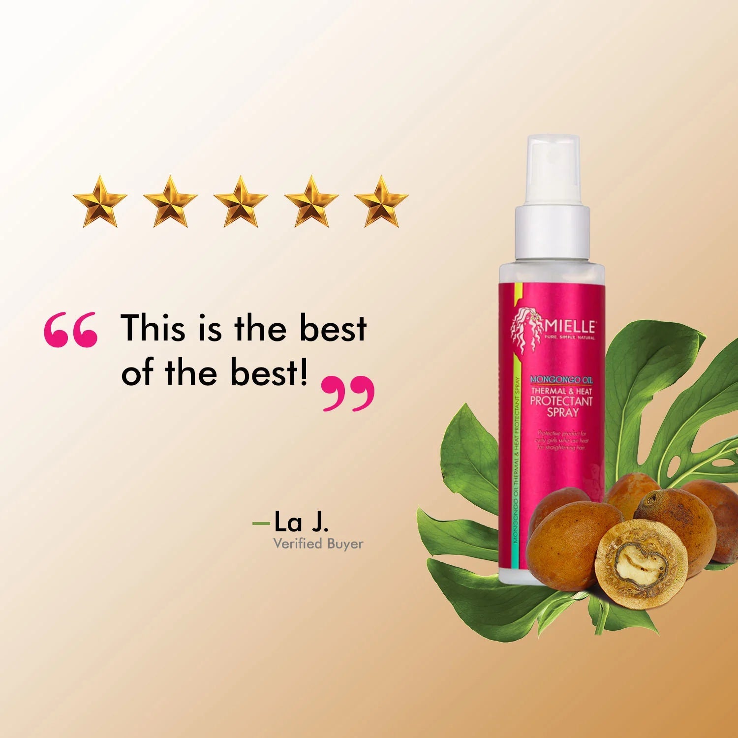 MIELLE ORGANICS - MONGONGO OIL THERMAL & HEAT PROTECTANT SPRAY - 4 OZ - MeStore - Mielle Organics
