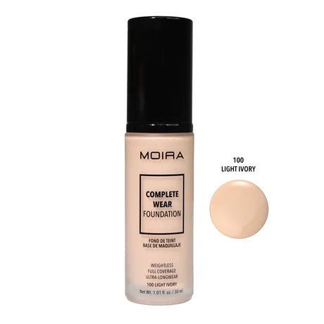 Moira - Complete Wear™ Foundation (100, Light Ivory) - MeStore - Moira Beauty