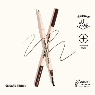 Moira - Precision Brow Pencil (008, Dark Brown) 1.5mm - MeStore - Moira Beauty