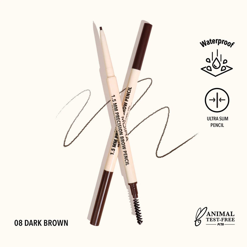 Moira - Precision Brow Pencil (008, Dark Brown) 1.5mm - MeStore - Moira Beauty