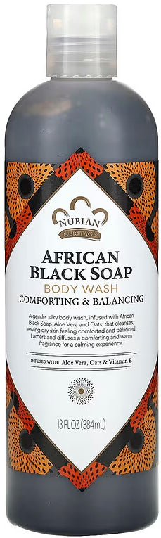 Nubian African Black Soap Body Wash 130z/12pk - MeStore - NUBIAN HERITAGE
