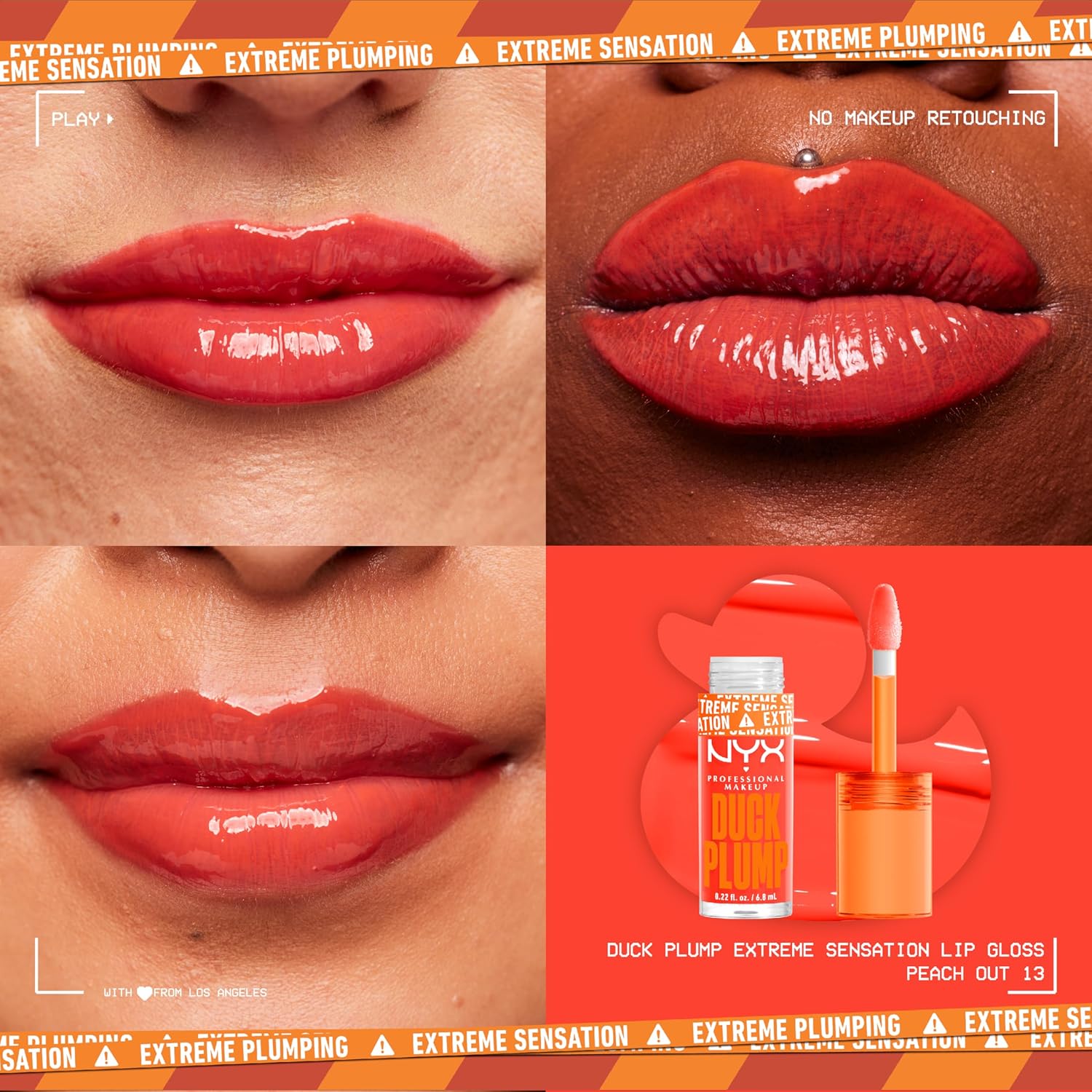 Nyx Professional Duck Plump High Pigment Plumping Lip Gloss Peach Out - MeStore - NYX