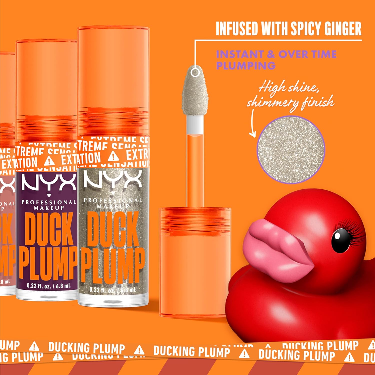 Nyx Professional Makeup Duck Plump Lip Plumping Gloss Quazy Silver - MeStore - NYX