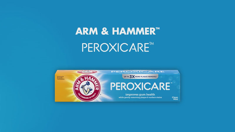 Arm & Hammer Peroxicare Toothpaste, Clean Mint Fluoride Toothpaste Twin Pack, 6 oz, 6 Pack