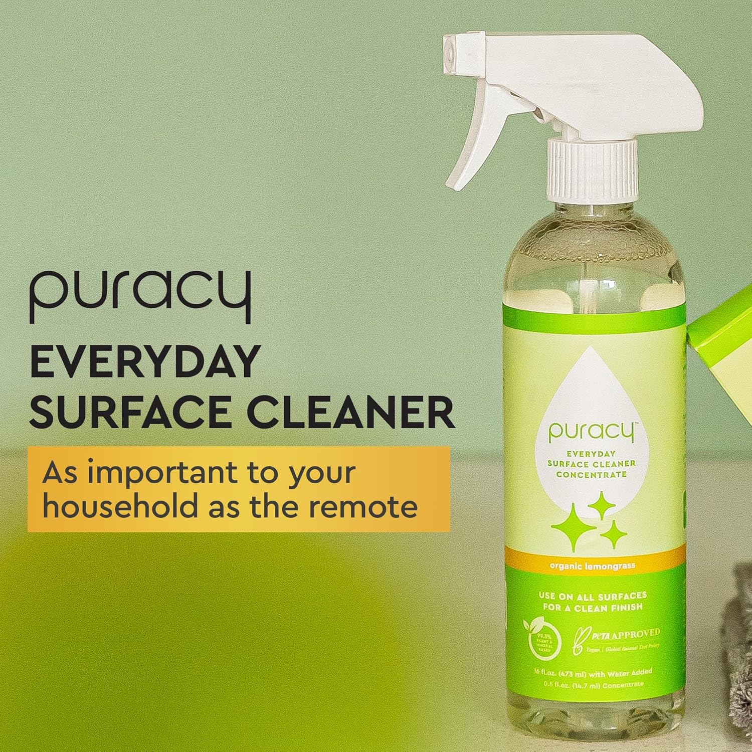 Puracy Natural Multi - Surface Cleaner Organic Lemongrass / 16oz Concentrate - MeStore - Puracy