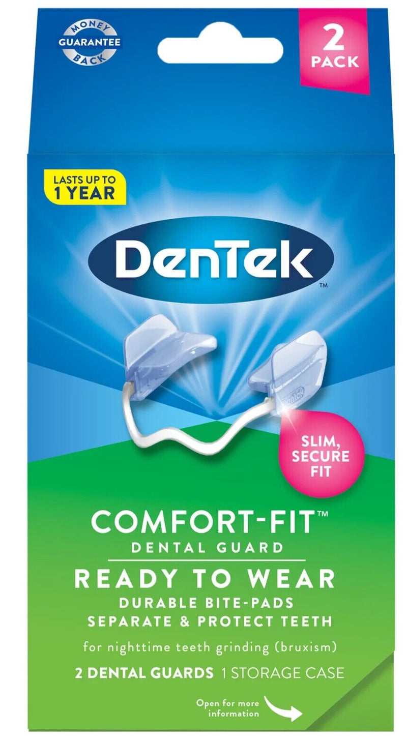 Comfort-Fit Dental Guard For Nighttime Teeth Grinding, 2 count (Packaging May Vary)