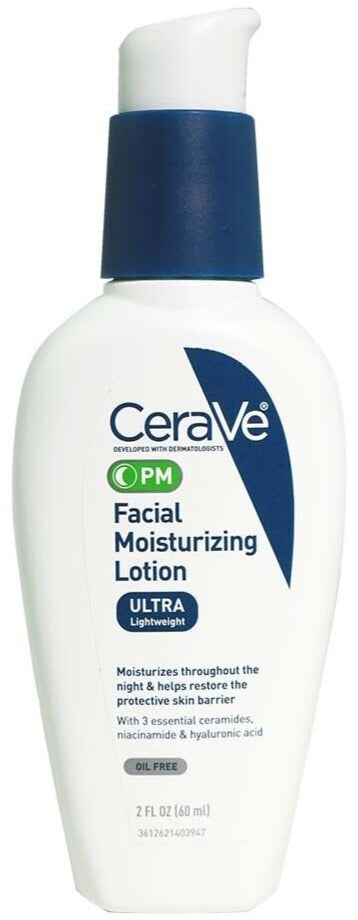 Cerave Face Moisturizer, PM Facial Moisturizing Lotion, Night Cream for Normal to Oily Skin