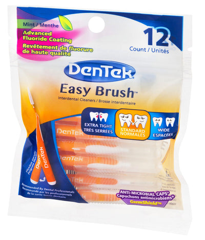 Dentek® Easy Brush™ منظفات تنظيف الأسنان القياسية المتقدمة