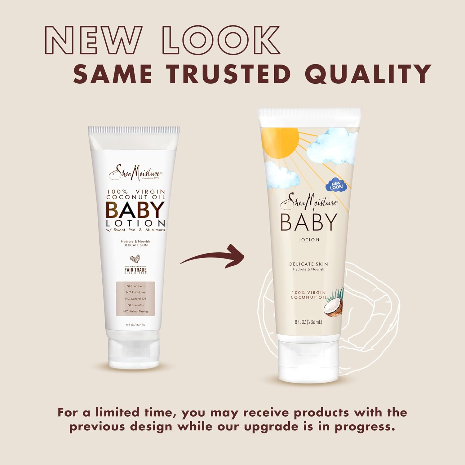 Shea Moisture VCO Baby Lotion Delicate Skin 24p 8z - MeStore - Shea Moisture