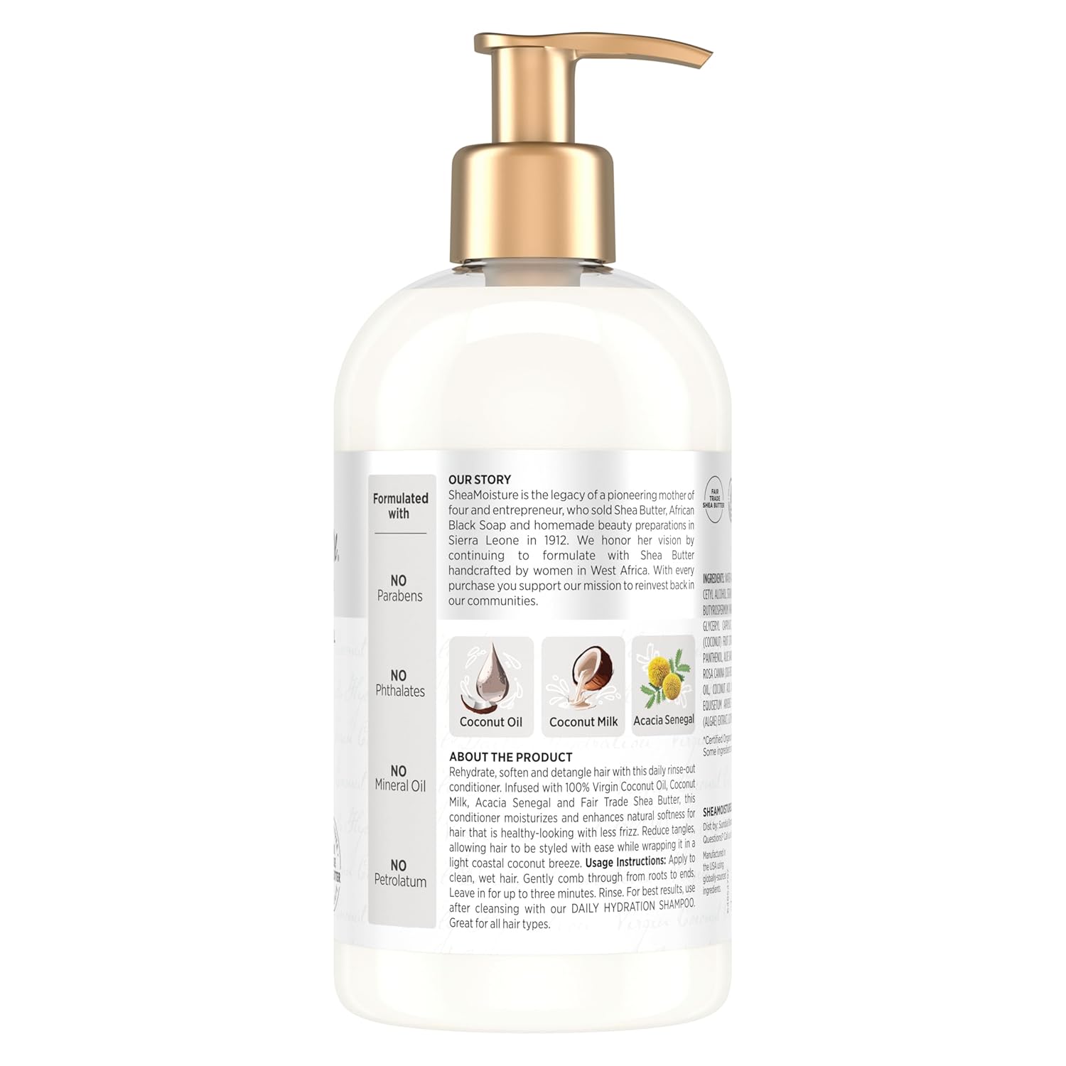SheaMoisture 100% Virgin Coconut Oil Daily Hydration Conditioner, 13 Ounce - MeStore - Shea Moisture