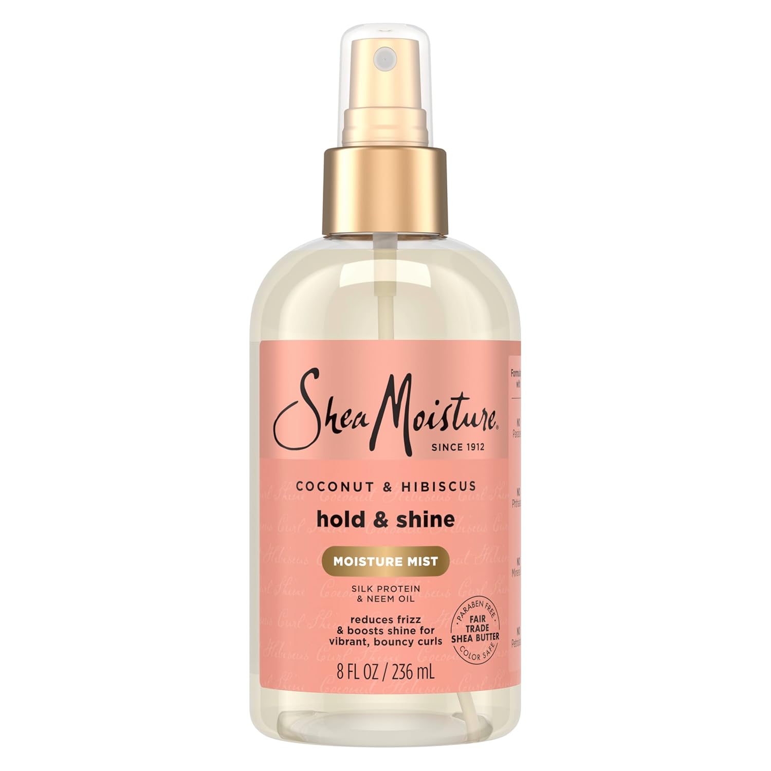 SheaMoisture Hold and Shine Moisture Mist Coconut and Hibiscus for Thick, Curly Hair for Frizz Control 8 oz - MeStore - Shea Moisture