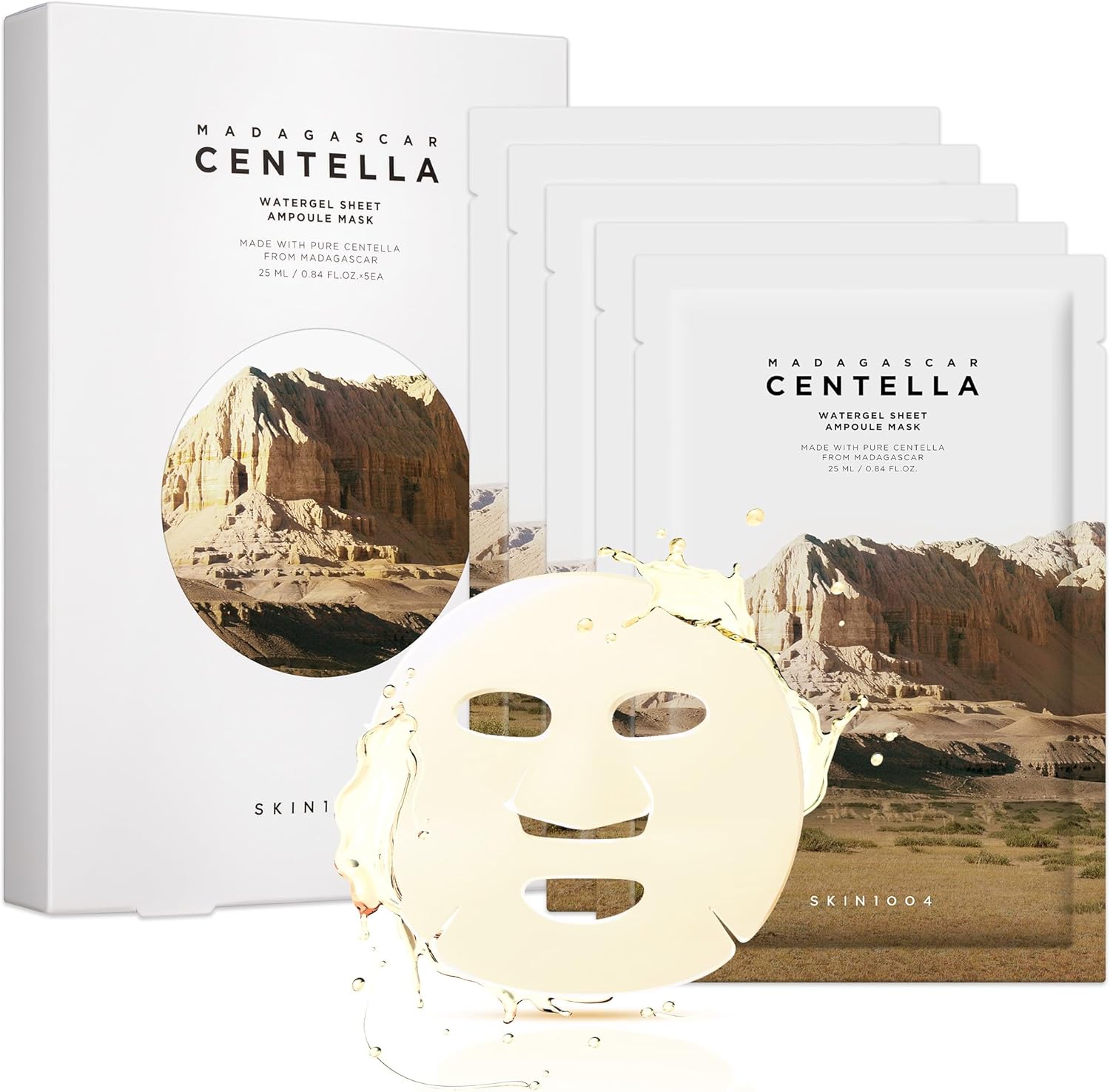 SKIN1004 - Madagascar Centella Watergel Sheet Ampoule Mask 25ml x 5EA - MeStore - SKIN1004